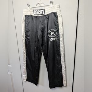 DOLCE GABBANA X Rocky Collab Sweatpants Size 48 = 38 US Black And White Wide Leg